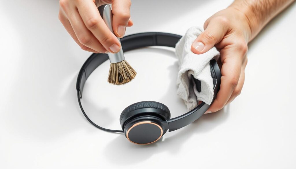 Czyszczenie słuchawek przewodowych
