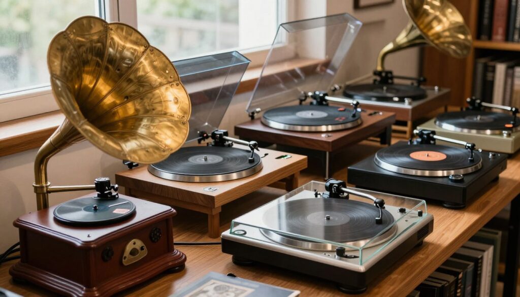 Rodzaje gramofonów i napędów