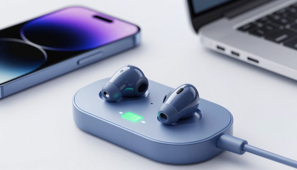 czas pracy baterii i ładowanie słuchawek